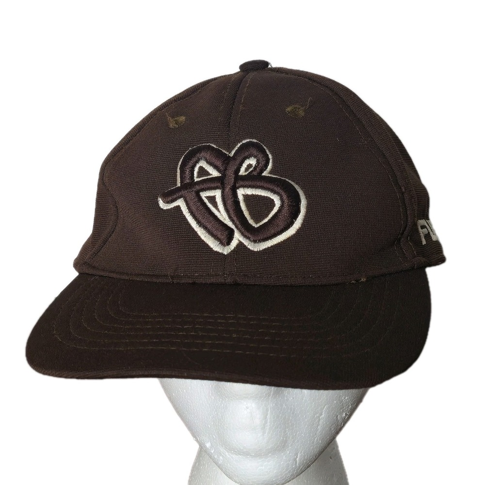 VTG FUBU Athletic NBA Hip Hop Adustable Hat One Size Y2K 90s Brown Embroidered